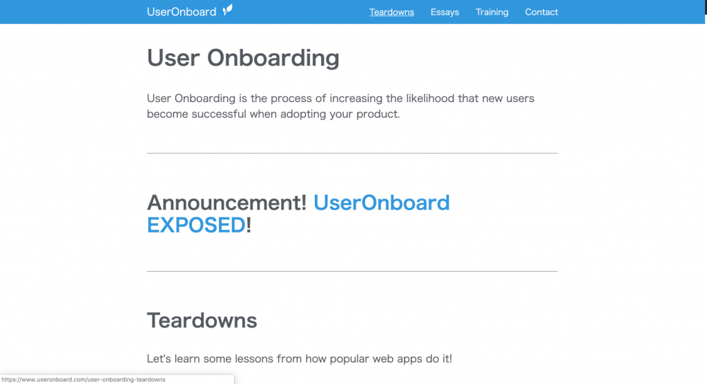 海外の有名Webサービスやアプリのオンボーディングを紹介している「User Onboarding」