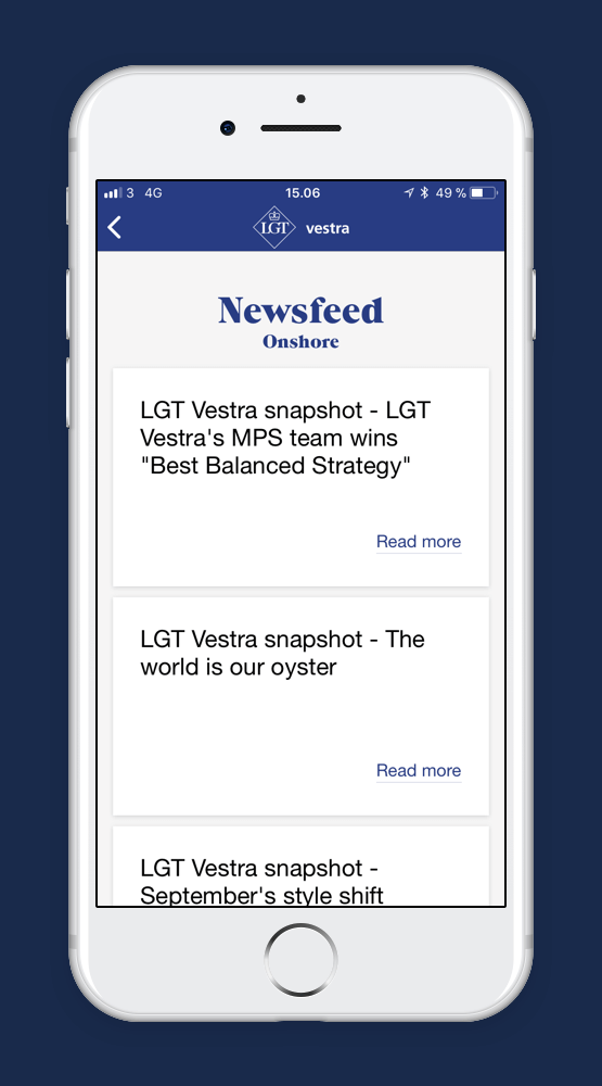 LGT VestraWealth personal portfolio app