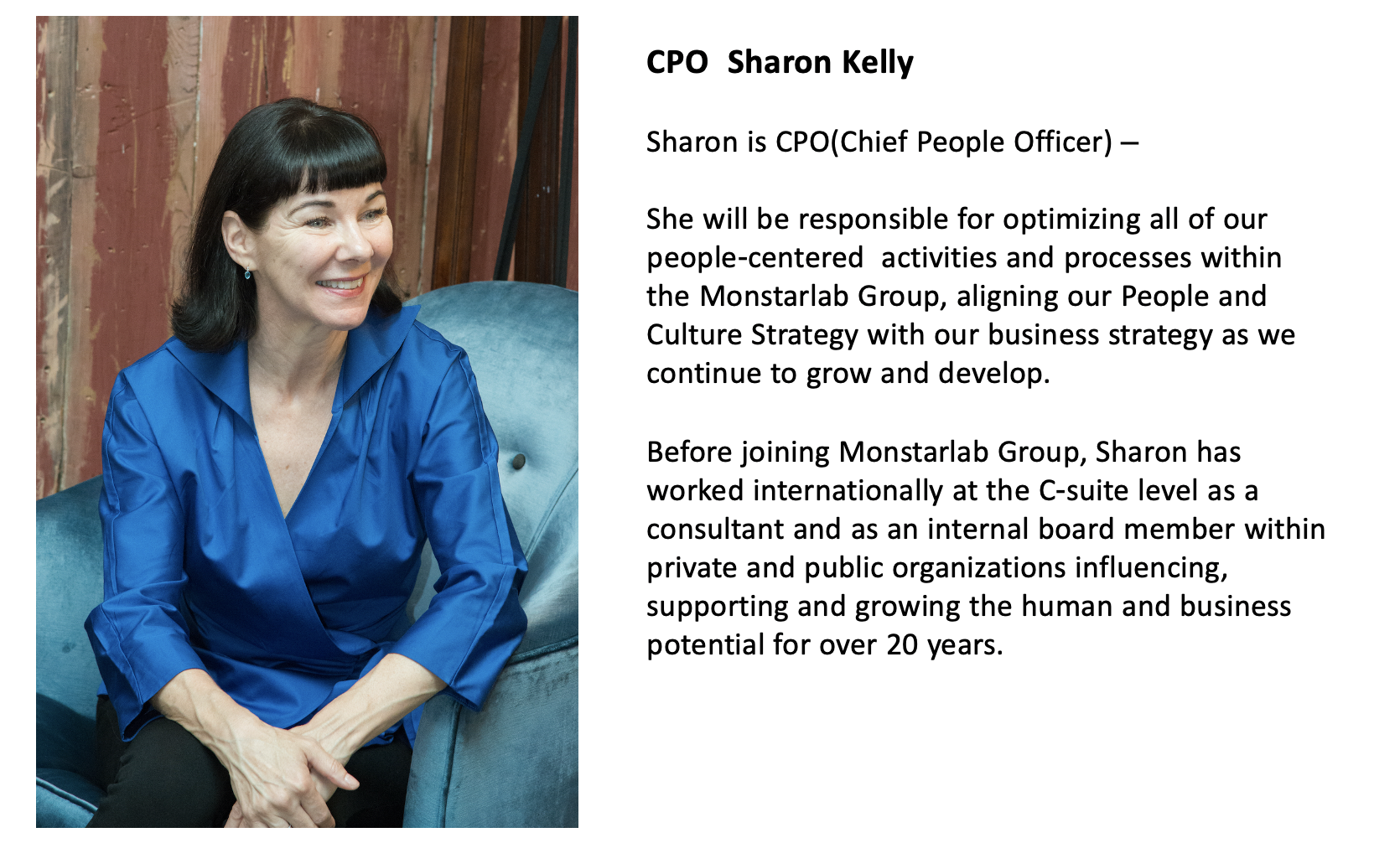 The profile of new Monstarlab CPO, Sharon Kelly