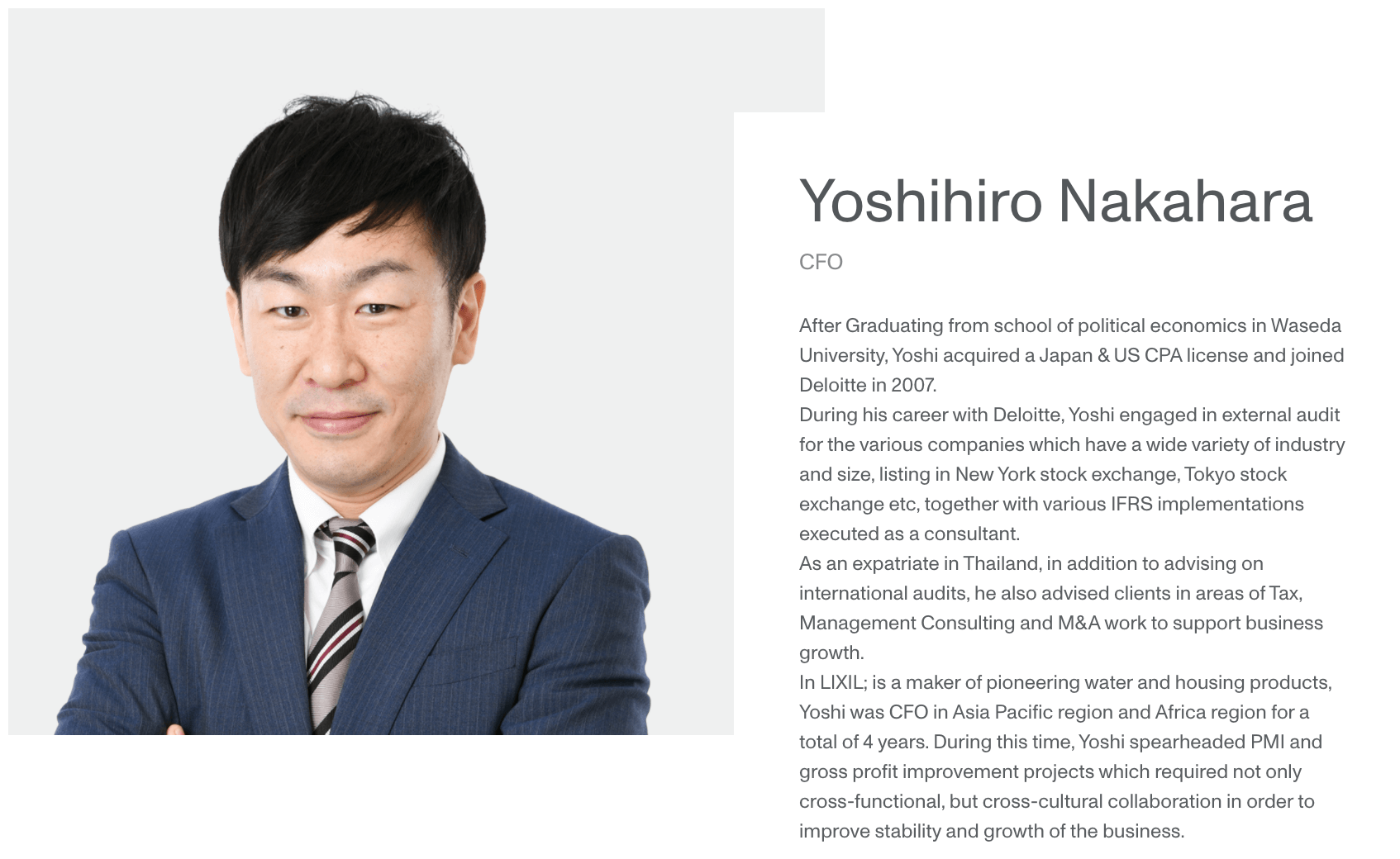 Yoshihiro Nakahara, new Board Member, profile